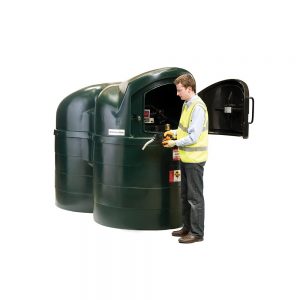 2500SLFP, 2,500 Litre bunded Slimline fuel Point, Harlequin, Plastic Bulk Diesel Storage Dispensing Tank, Commercial